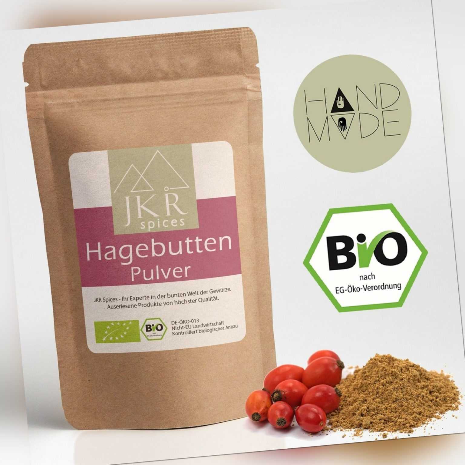 1kg Bio Hagebuttenpulver Hagebutten Pulver ganze Hagebutte gemahlen Heckenrose