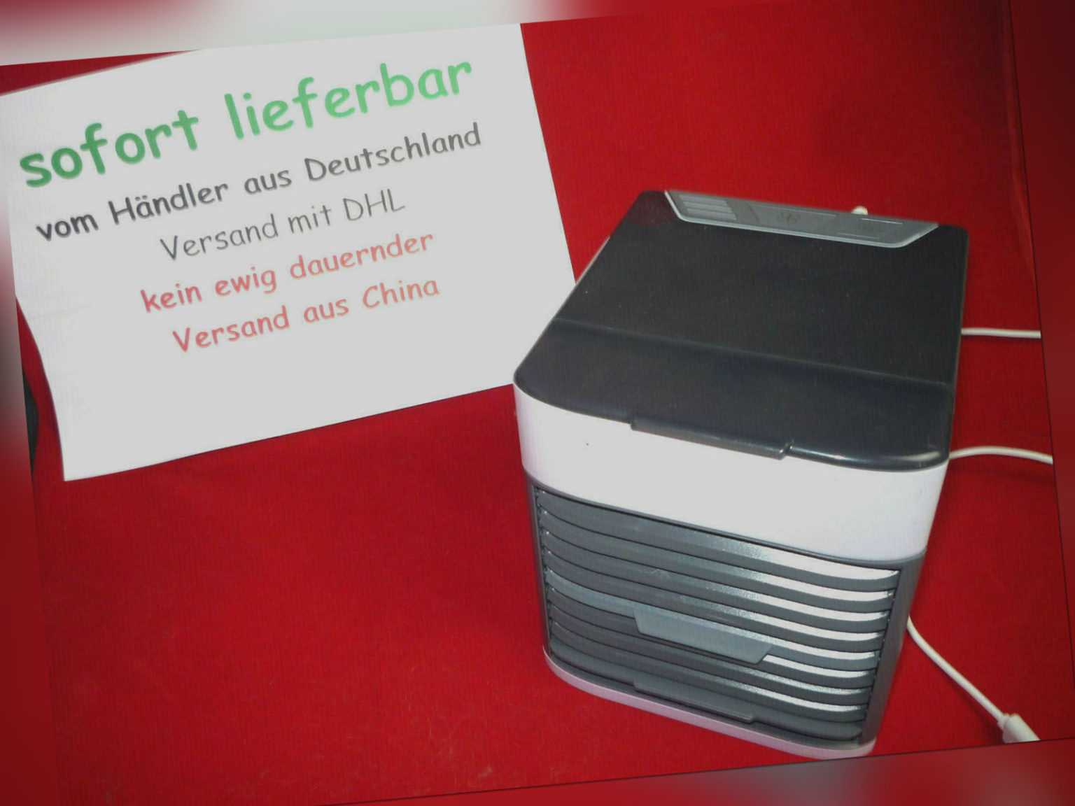 Mini Luftkühler Air Cooler Tisch-Ventilator mit Befeuchtung Version 2