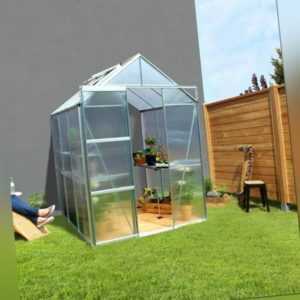 Vitavia Anlehngewächshaus Flora in 2 Größen HKP 4mm alu eloxiert, Höhe 251cm