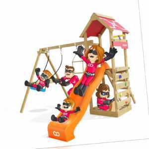 Spielturm Klettergerüst Active Heroows - Kletterturm mit Rutsche & Sandkasten