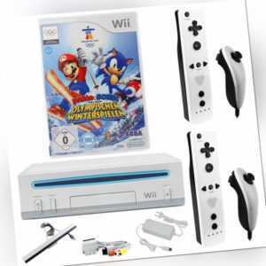 Nintendo Wii Konsole Mario Sonic Olympischen Spiel 2x Remote 2x Nunchuk NEU