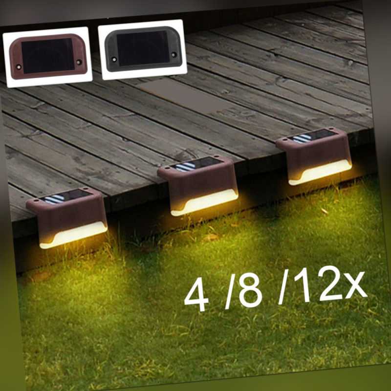 Solarleuchte LED Wandleuchte Wegbeleuchtung Garten Stufenzaun Treppenlicht Lampe