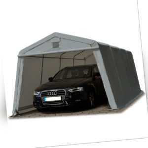 Zeltgarage Weidezelt Lagerzelt 3,3x6,2m mobiler Unterstand 15,84 m² PVC grau