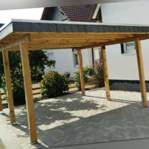 Carport 3x5 m Kiefer inkl. Dach und Anker ca. 310x510 cm DIREKT VOM HERSTELLER!