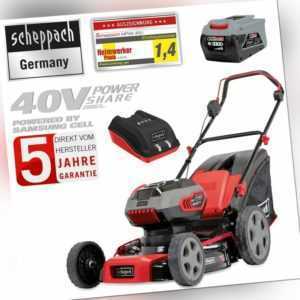 scheppach 40V Akku Rasenmäher Akkumäher Li-Ion Brushless 46cm Schnittbreite 4in1