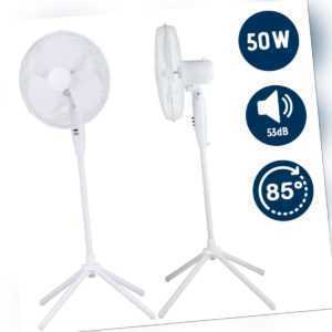 Standventilator Ventilator Windmaschine Luftkühler 50W Weiß Oszilierend