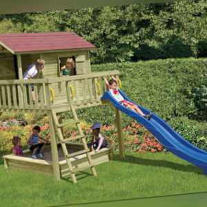 Kinderspielhaus Classic Maxi Kinderhaus Spielanlage Spielhaus Haus Holz Neu kdi