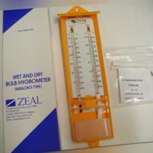 Gewächshaus Hygrometer (Masons Typ) Zeal P2505 Feucht & Trocken nicht toxisch