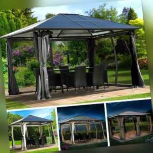 BRAST Pavillon Aluminium 3x3m 3x4m 3,6x4,8m Garten Pavilon Pavillion Festzelt