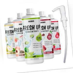 Weider Fresh UP Concentrate 1 Liter Konzentrat Mineraldrink + Gratis Dosierpumpe