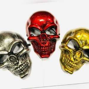 Totenkopf Gesichtsmaske Skelett Krieger Cosplay Maskerade Poliert Halloween Mode