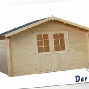 34 mm Gartenhaus Bremen + Dachrinne Gerätehaus Schuppen Holz Holzhaus Blockhaus