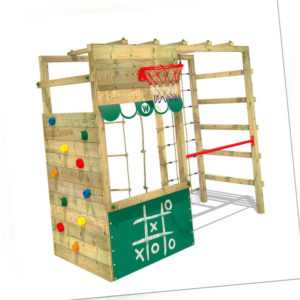 WICKEY Klettergerüst Spielturm Smart Action - mit grüner Plane & Kletterwand