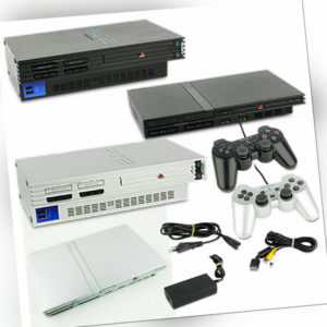 PS2 Konsole Fat Slim Blau Pink Silber Schwarz - Controller Kabel frei wählbar