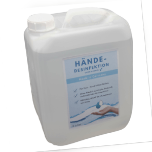 NEU 5000 ml Hände Desinfektionsmittel Germany Flächen Haut Oberflächendefinition