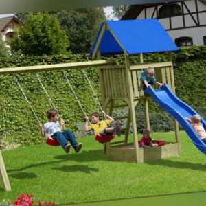 Kinderspielanlage Junior Kinderspielgerät Spielanlage Schaukel Holz Spielturm