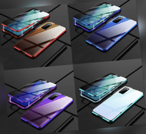 Xiaomi Mi 10T Lite 5G - Magnet 360° Schutz-Case Handy-Hülle Glas Metall Tasche