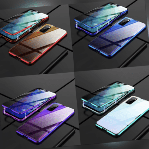 Xiaomi Mi 10T Lite 5G - Magnet 360° Schutz-Case Handy-Hülle Glas Metall Tasche