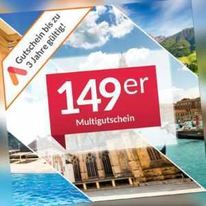Multi Hotel Gutschein 4 Tage Kurzurlaub 2 Personen über 90 Hotels Animod 149er