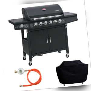 TAINO RED 6+1 Brenner Gasgrill Abdeckung Set Gasregler BBQ Grill Zubehör Cover