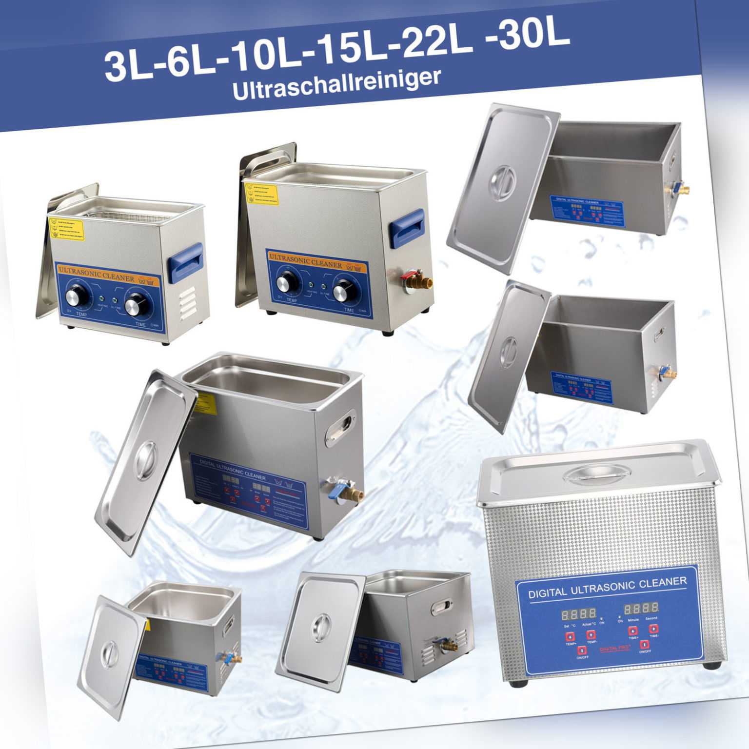 3 6 10 30 L  Ultraschall Reinigungsgerät  Ultraschallreiniger ultrasonic cleaner