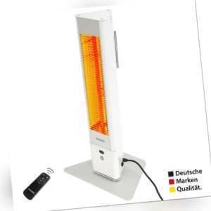 B-Ware VASNER HeatTower Mini Heizstrahler Infrarot Standheizstrahler IP65 Weiß