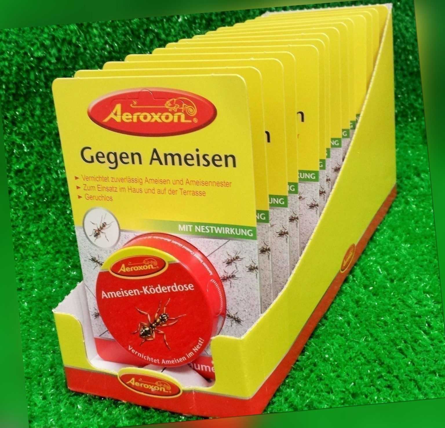 (2,39€/Dose) 1 Kiste mit 14 Aeroxon AMEISEN KÖDER-Dosen Ameisenköder Köderdosen
