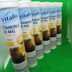 6 x Vitalis® Vitamin C (20,81 €/ kg), 120 mg; Geschmack Zitrone