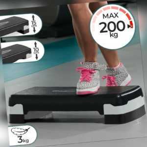 Physionics® Steppbrett Aerobic verstellbar Fitness Stepper Step Bench Stepbank