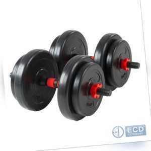 Kurzhanteln Hanteln Set 2x8kg Hantelscheiben Gewichte Zementkern Vinyl Hantelset