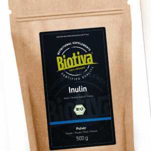 Inulin Pulver Bio 500g Biotiva (3,18 EUR/100 g)