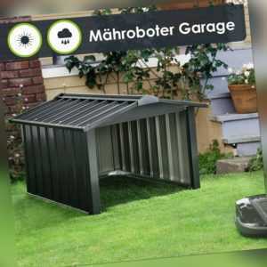 Mähroboter Garage Carport Rasenroboter Unterstand Überdachung Metall Juskys