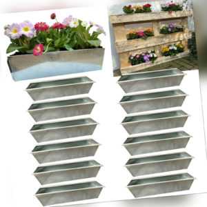 Blumenkasten für Europalette Balkonkasten Einsatz Pflanzkasten verzinkt 38cm