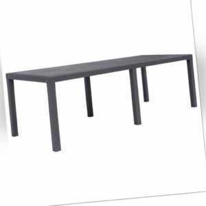 vidaXL Gartentisch 220cm Kunststoff Rattan-Optik Balkontisch Terrassentisch