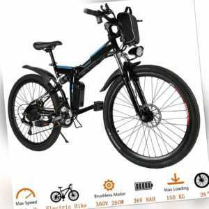 Elektrofahrrad Klapprad E-Bike Mountainbike 26 Zoll Faltrad Fahrrad 350W@Winice