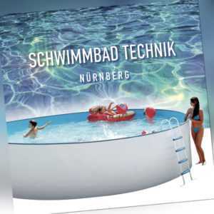 Stahlwandbecken Pool Schwimmbecken 3,50 x 0,90m + Skimmerset + Sandfilter