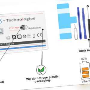 GLK  Akku für HTC One M8 One E8 Dual Sim B0P6B100 Batterie  //  NEUER PREIS 2021