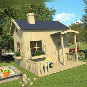 Topgarden Kinderhaus Spielhaus ANNI 229x258 cm mit Schlafboden+Terrasse