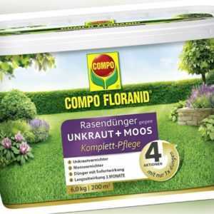 COMPO FLORANID® Rasendünger gegen Unkraut+Moos Komplettpflege - 6 kg für 200 m²