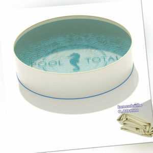 Pool Standard Ø 3,50 x 0,90 m rund 0,6mm Stahlwand + 0,8mm Folie Keilbiese sand