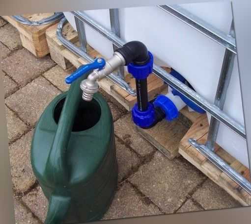 IBC Schwanenhals 3/4" Auslaufhahn für Regen Wasser Tank  Regenfass  #1010 +