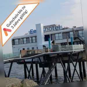 Kurzurlaub Nordsee Groningen Hotel auf Stelzen im Meer 4 Tage Gutschein 2 Pers.