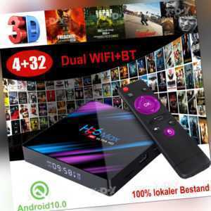 4+32G Android 10.0 OS H96 MAX TV BOX 5G WiFi BT4.0 Quad Core USB3.0 Media Player