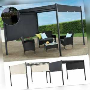 Pavillon Pergola Gartenzelt 3x3 3x4 m Sonnenschutz LED Beleuchtung Juskys®