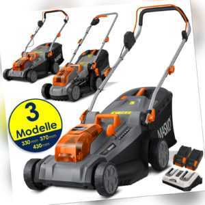 MASKO® Akku Rasenmäher 2X Akkus 40V Li-Ion Mäher Akkurasenmäher Elektorasenmäher