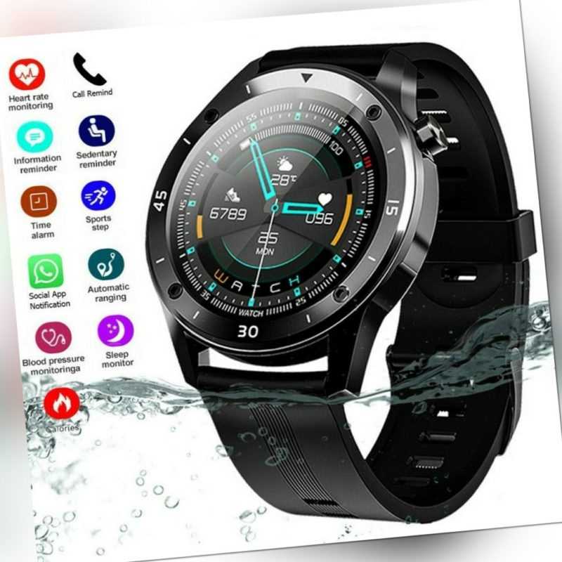 Bluetooth Smartwatch Armband Pulsuhr Blutdruck Herren Damen Fitness Tracker DHL