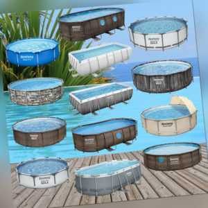 Bestway Swimming Frame Pool Schwimmbad Poolfolie Schwimmbecken Gartenpool