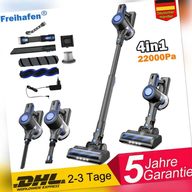 Staubsauger Akku Handstaubsauger Babellos Beutellos 4in1 Wandladestation 22KPa 