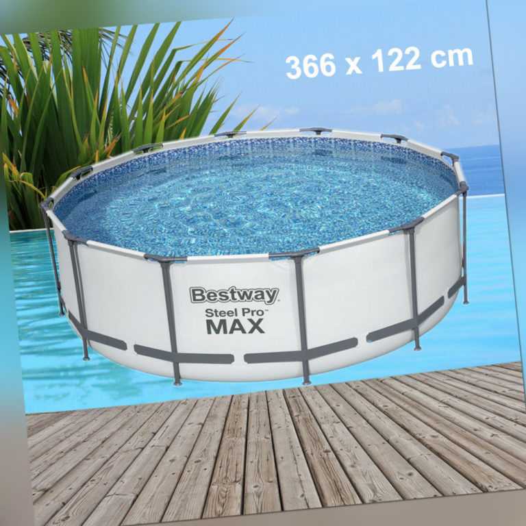 Poolfolie Bestway 366x122cm Pool Steel Pro MAX mit Rahmen Ersatz Swimming Folie