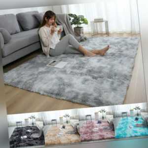 Flauschige Teppich Langflor Hochflor Soft Shaggy Flokati Fußmatte Läufer Weich